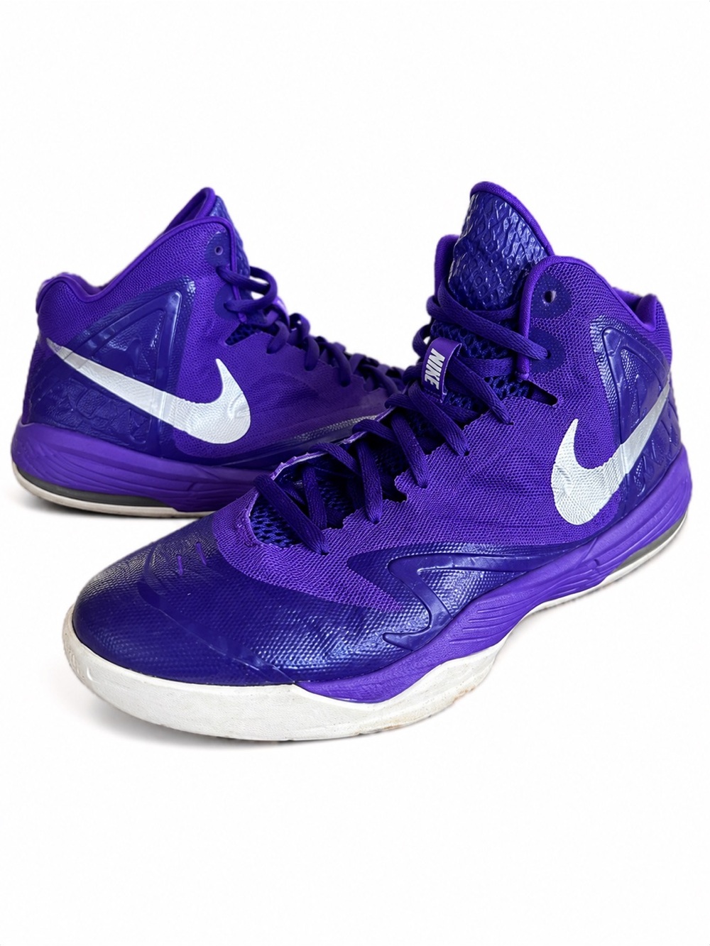 Nike Lunar Hyperquickness Basketball Shoes Court Purple White Men’s Size 12